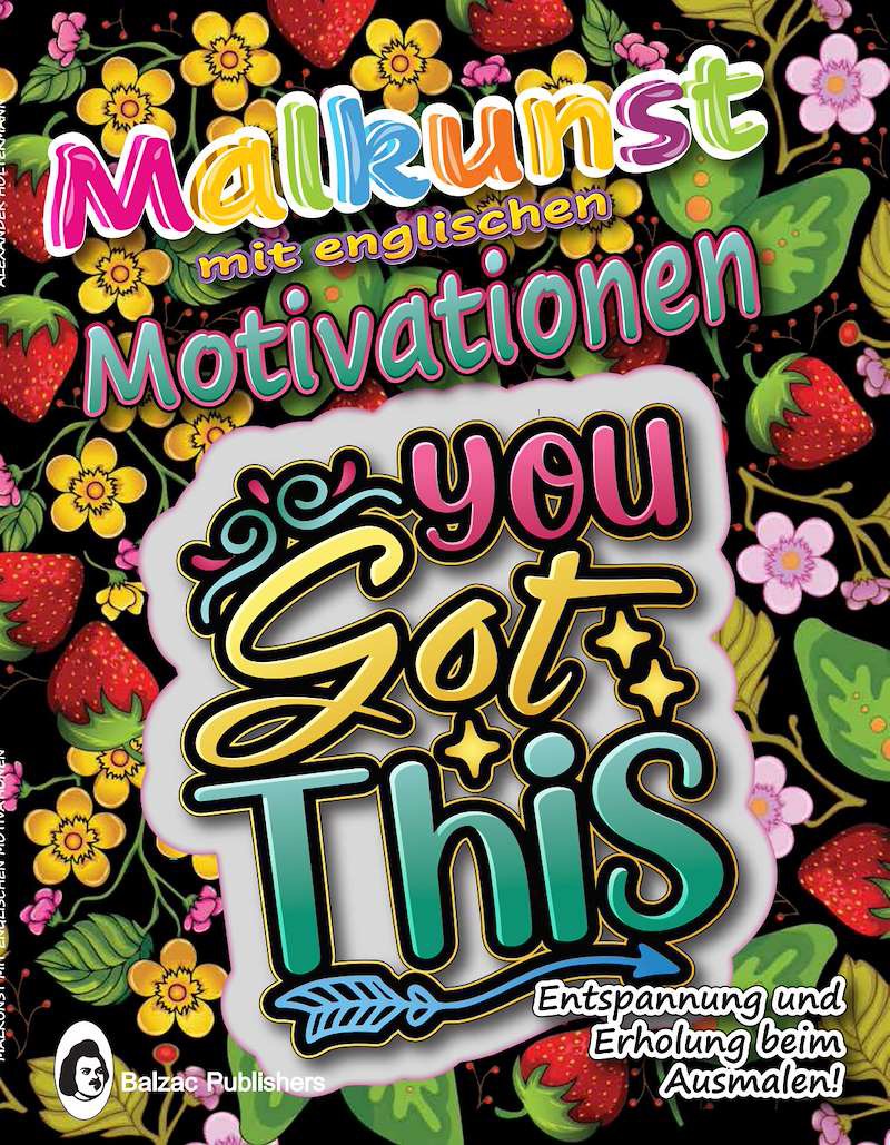 Malkunst mit englischen Motivationen — Buchcover