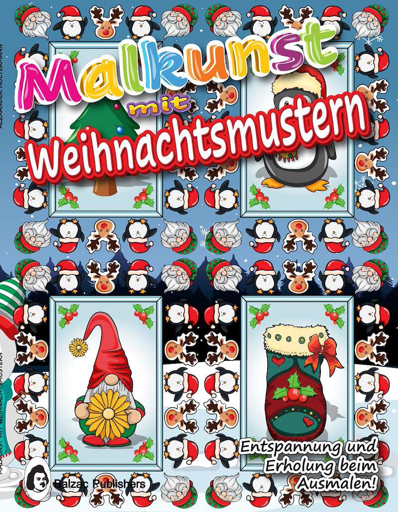 Malkunst mit Weihnachtsmustern — Buchcover