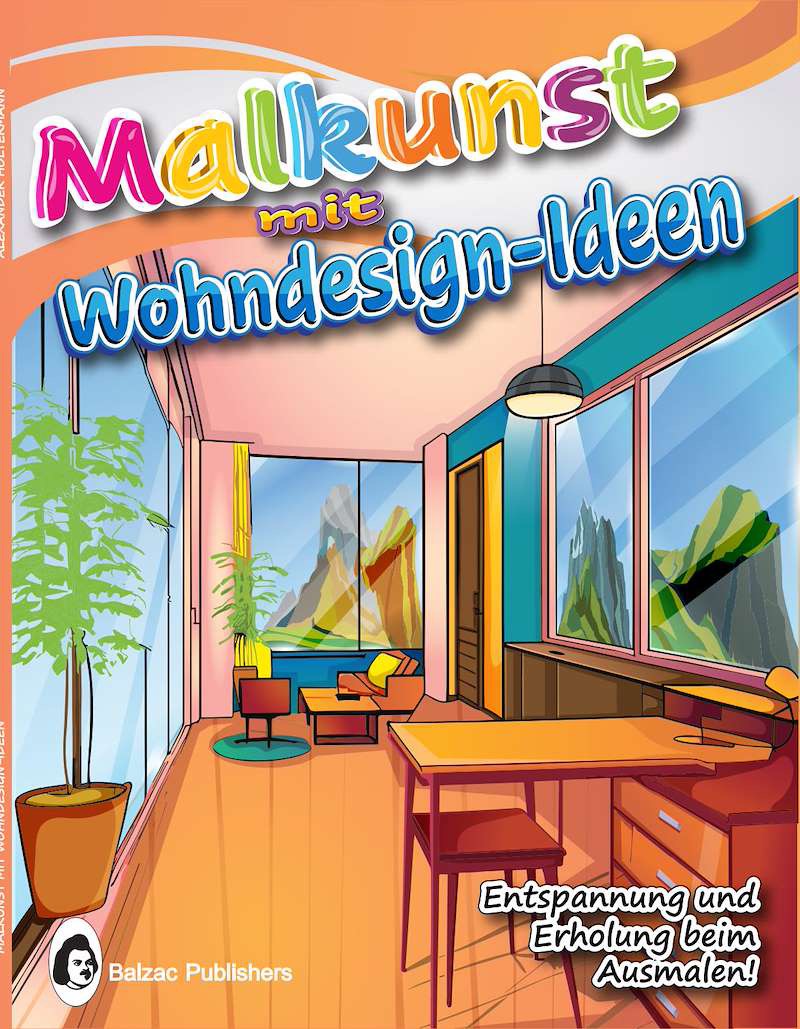 Malkunst mit Wohndesign-Ideen — Buchcover