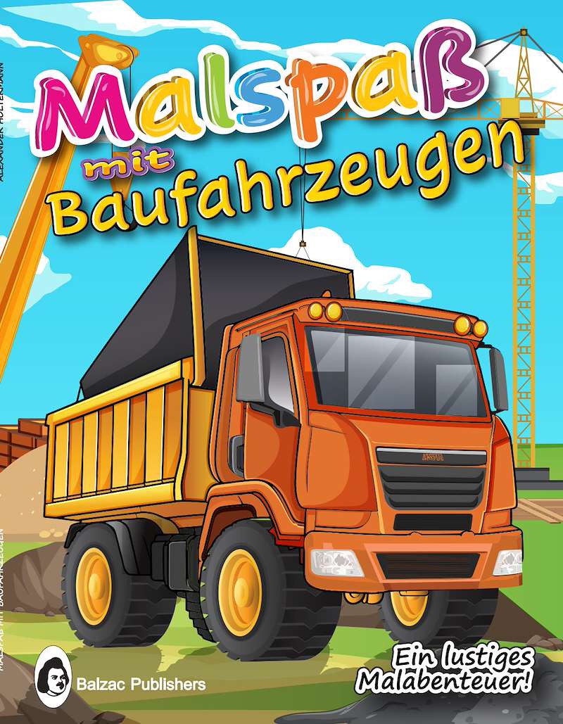 Malspaß mit Baufahrzeugen — Buchcover