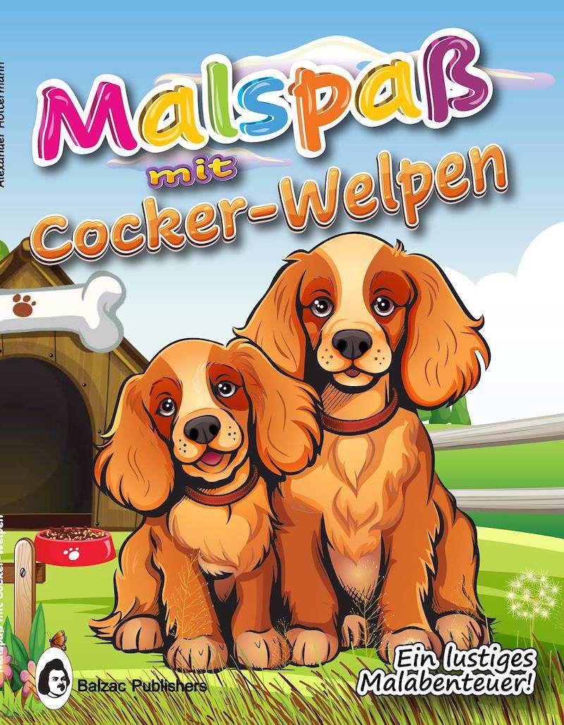 Malspaß mit Cocker-Welpen — Buchcover