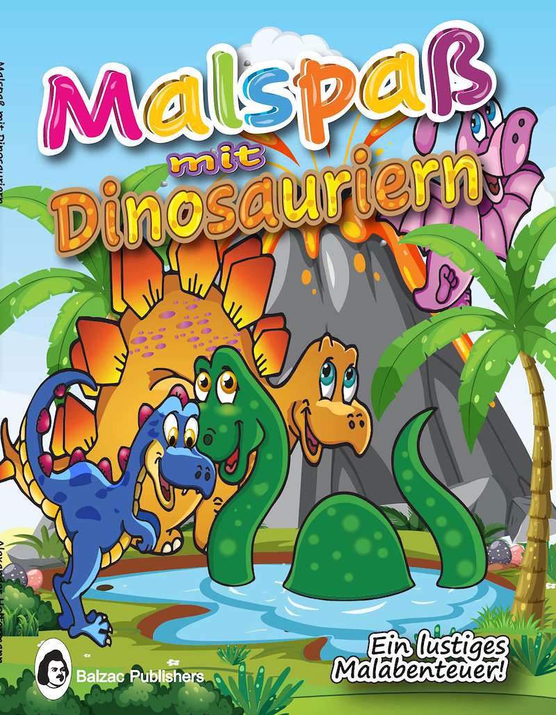 Malspaß mit Dinosauriern — Buchcover