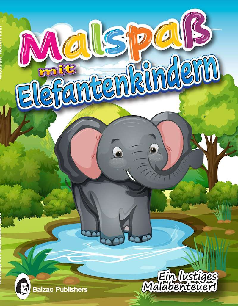 Malspaß mit Elefantenkindern — Buchcover