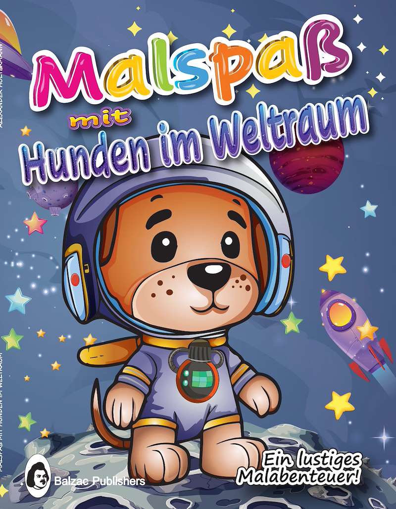 Malspaß mit Hunden im Weltraum — Buchcover