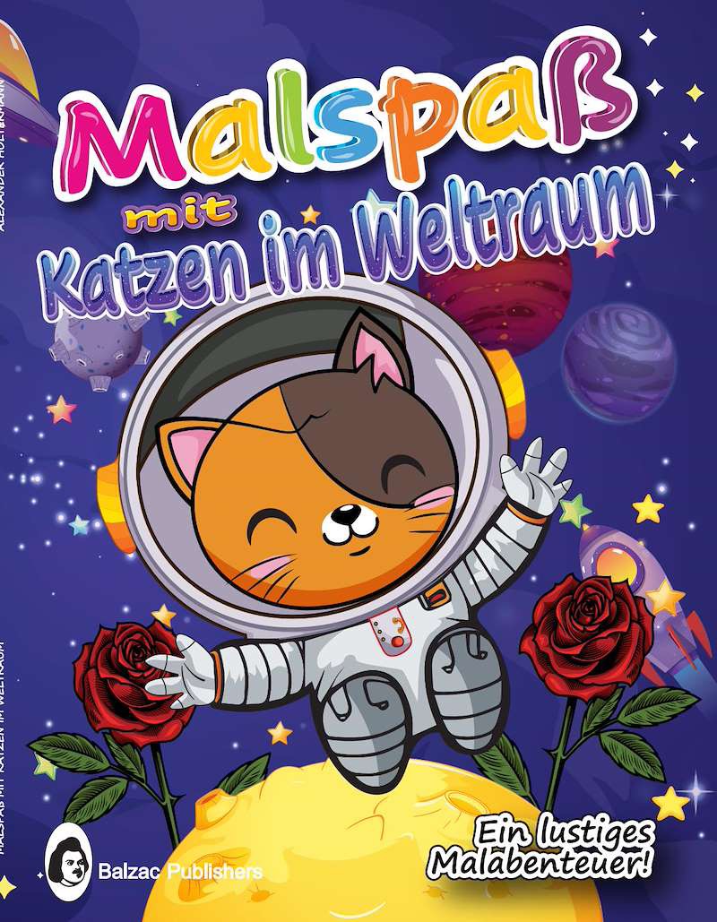 Malspaß mit Katzen im Weltraum — Buchcover
