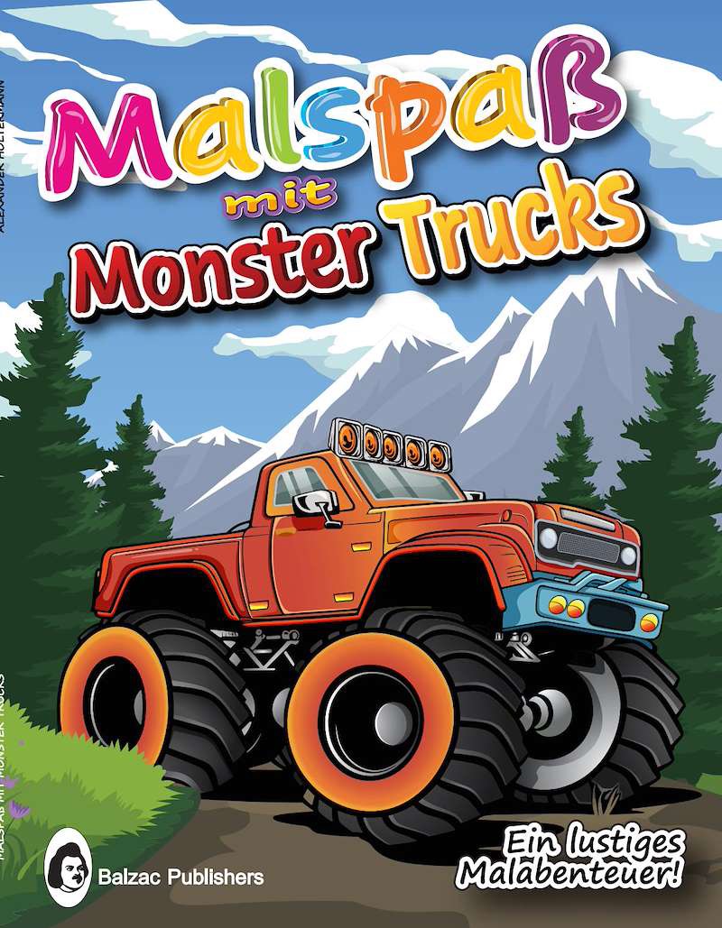Malspaß mit Monster Trucks — Buchcover