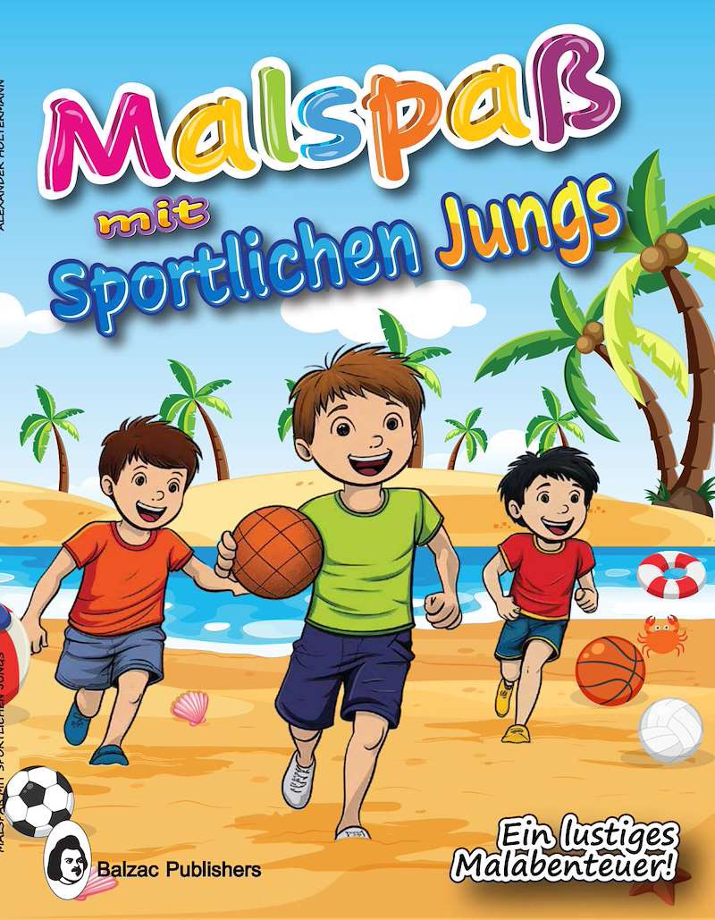 Malspaß mit sportlichen Jungs — Buchcover