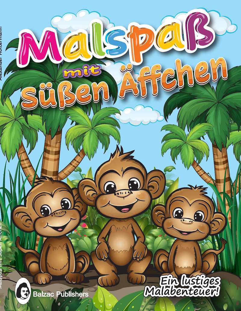 Malspaß mit süßen Äffchen — Buchcover