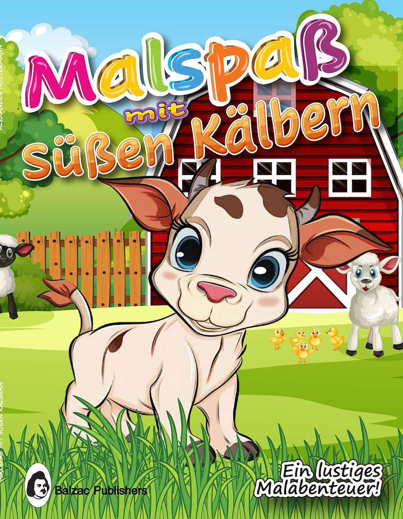 Malspaß mit süßen Kälbern — Buchcover
