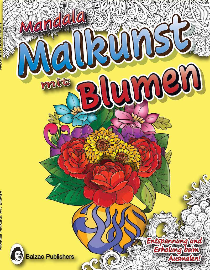 Mandala-Malkunst mit Blumen — Buchcover