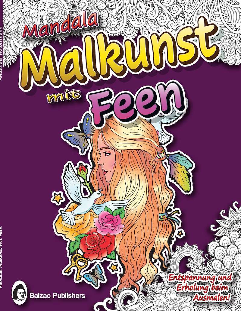 Mandala-Malkunst mit Feen — Buchcover