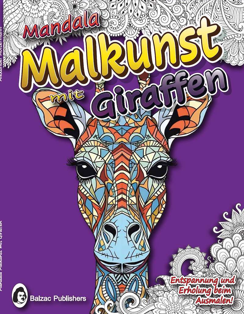 Mandala-Malkunst mit Giraffen — Buchcover