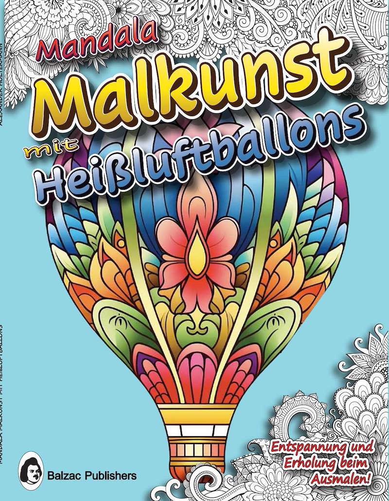 Mandala-Malkunst mit Heißluftballons — Buchcover