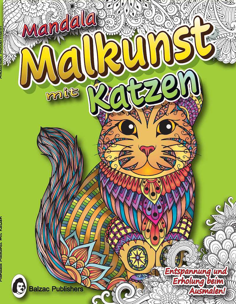 Mandala-Malkunst mit Katzen — Buchcover