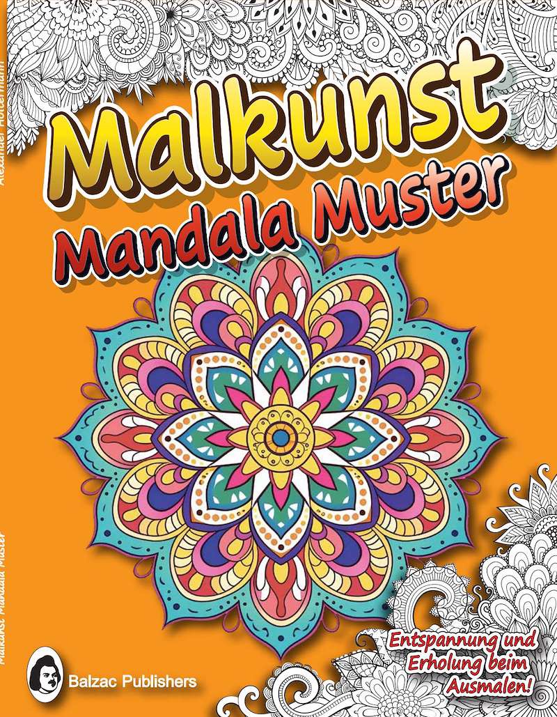 Mandala-Malkunst mit Mustern — Buchcover