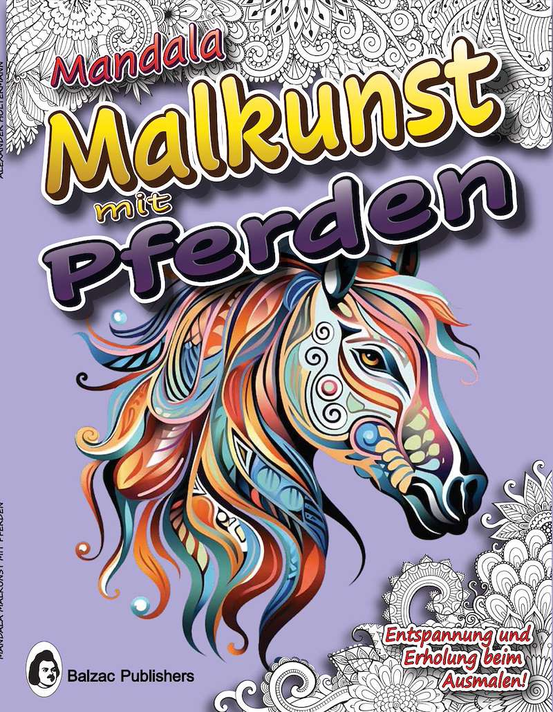 Mandala-Malkunst mit Pferden — Buchcover