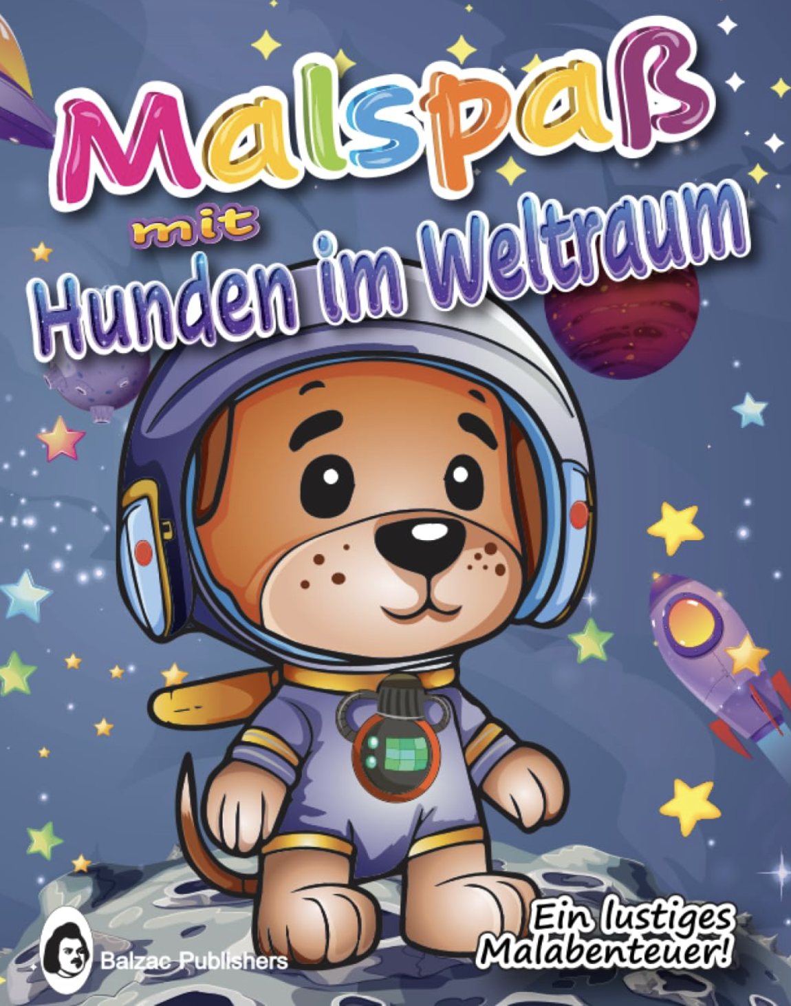Malspaß mit Hunden im Weltraum — Book cover